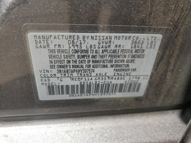 Photo 11 VIN: 3N1AB7AP4HY397574 - NISSAN SENTRA 