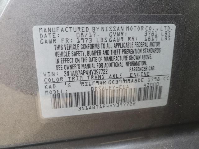 Photo 12 VIN: 3N1AB7AP4HY397722 - NISSAN SENTRA 