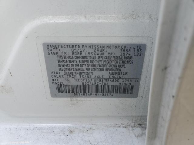 Photo 11 VIN: 3N1AB7AP4HY405575 - NISSAN SENTRA S 