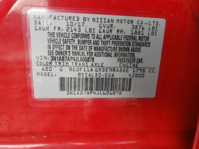 Photo 9 VIN: 3N1AB7AP4JL606878 - NISSAN SENTRA S 