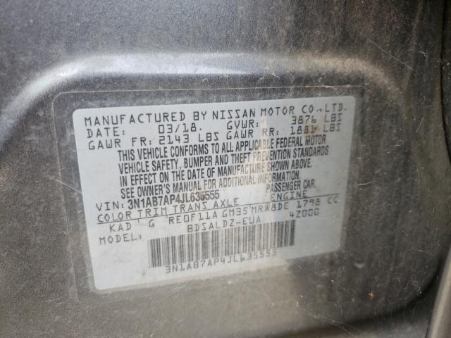 Photo 9 VIN: 3N1AB7AP4JL635555 - NISSAN SENTRA S 