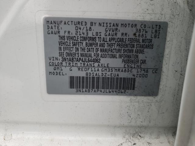 Photo 9 VIN: 3N1AB7AP4JL644062 - NISSAN SENTRA S 