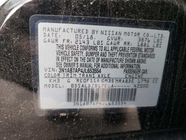 Photo 9 VIN: 3N1AB7AP4JL653554 - NISSAN SENTRA S 