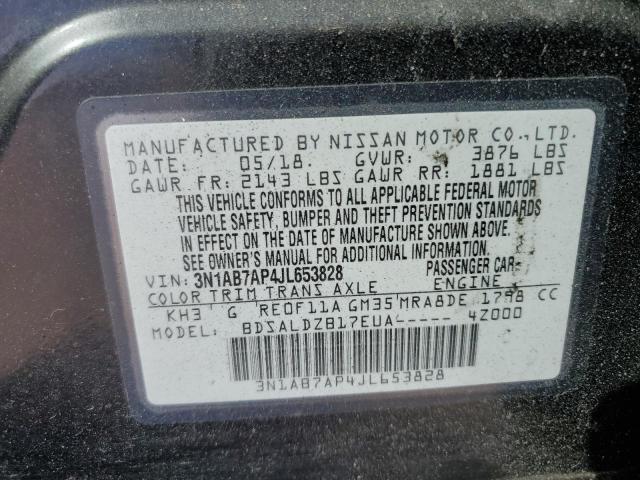 Photo 9 VIN: 3N1AB7AP4JL653828 - NISSAN SENTRA S 