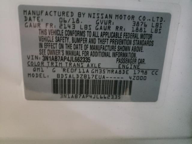 Photo 9 VIN: 3N1AB7AP4JL662335 - NISSAN SENTRA S 