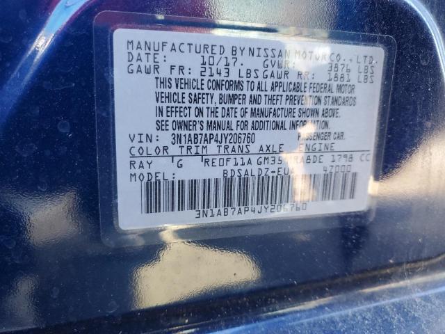 Photo 11 VIN: 3N1AB7AP4JY206760 - NISSAN SENTRA 