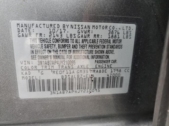 Photo 9 VIN: 3N1AB7AP4JY210095 - NISSAN SENTRA S 