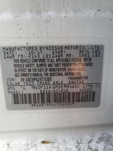 Photo 9 VIN: 3N1AB7AP4JY215359 - NISSAN SENTRA S 