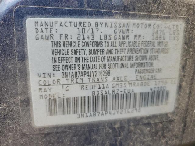 Photo 11 VIN: 3N1AB7AP4JY216298 - NISSAN SENTRA S 