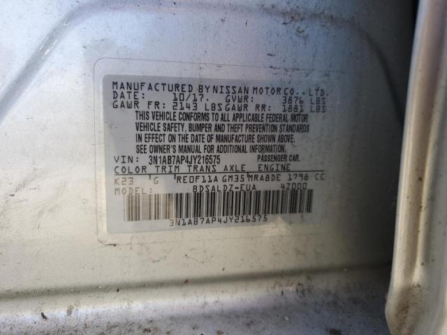 Photo 11 VIN: 3N1AB7AP4JY216575 - NISSAN SENTRA S 