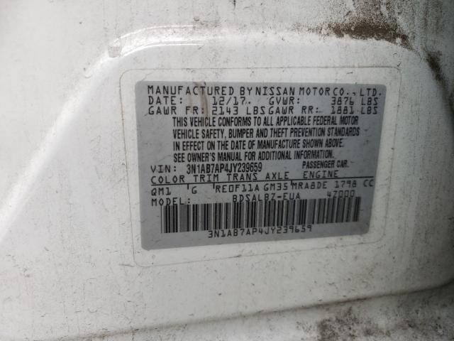 Photo 9 VIN: 3N1AB7AP4JY239659 - NISSAN SENTRA S 