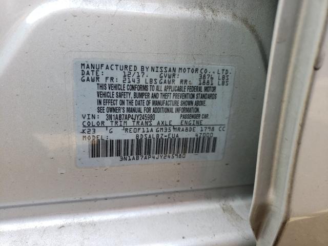 Photo 9 VIN: 3N1AB7AP4JY245980 - NISSAN SENTRA S 