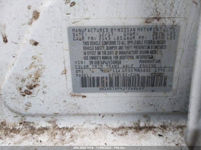 Photo 8 VIN: 3N1AB7AP4JY248684 - NISSAN SENTRA 