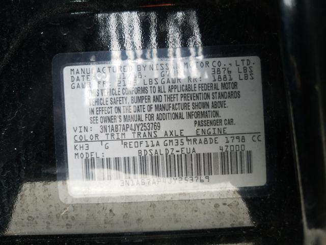 Photo 9 VIN: 3N1AB7AP4JY253769 - NISSAN SENTRA S 