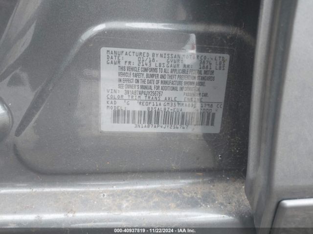 Photo 8 VIN: 3N1AB7AP4JY256767 - NISSAN SENTRA 