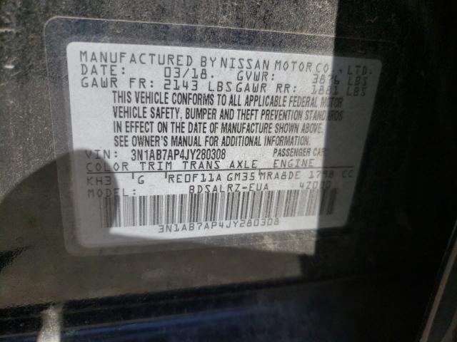 Photo 9 VIN: 3N1AB7AP4JY280308 - NISSAN SENTRA S 