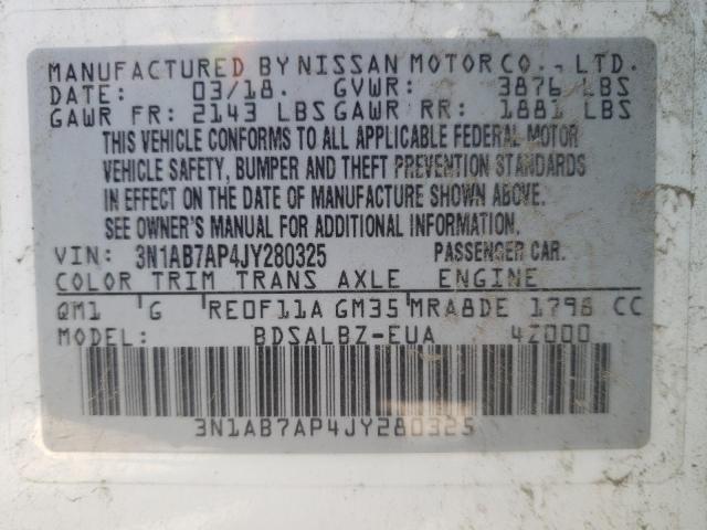 Photo 11 VIN: 3N1AB7AP4JY280325 - NISSAN SENTRA S 