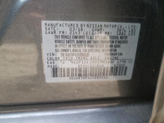 Photo 8 VIN: 3N1AB7AP4JY280535 - NISSAN SENTRA S 