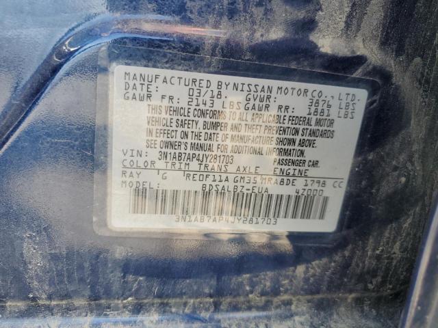 Photo 12 VIN: 3N1AB7AP4JY281703 - NISSAN SENTRA S 