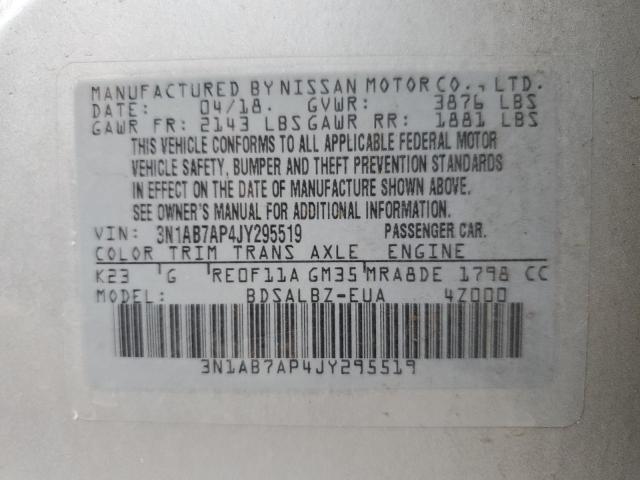 Photo 11 VIN: 3N1AB7AP4JY295519 - NISSAN SENTRA 