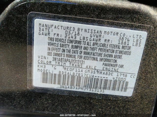 Photo 8 VIN: 3N1AB7AP4JY313131 - NISSAN SENTRA 