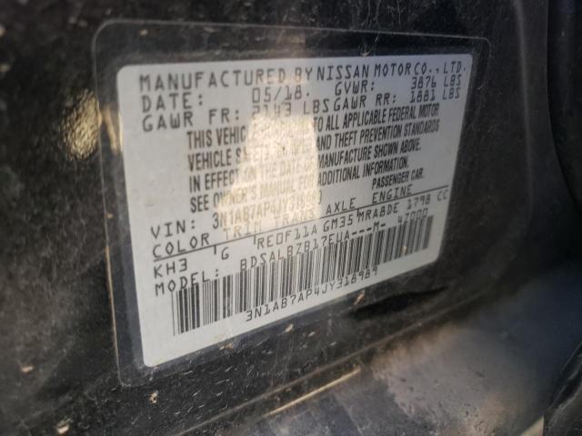 Photo 9 VIN: 3N1AB7AP4JY318989 - NISSAN SENTRA S 