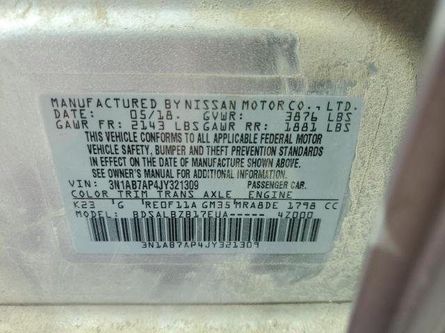 Photo 11 VIN: 3N1AB7AP4JY321309 - NISSAN SENTRA S 