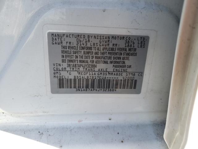 Photo 9 VIN: 3N1AB7AP4JY323884 - NISSAN SENTRA S 