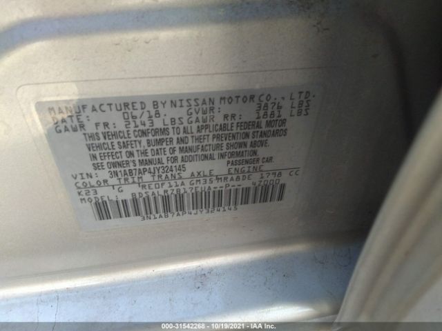 Photo 8 VIN: 3N1AB7AP4JY324145 - NISSAN SENTRA 