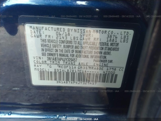 Photo 8 VIN: 3N1AB7AP4JY329457 - NISSAN SENTRA 