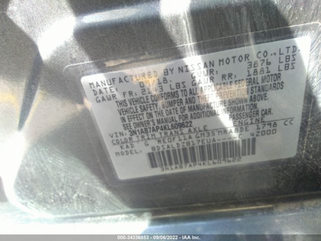 Photo 8 VIN: 3N1AB7AP4KL609622 - NISSAN SENTRA 