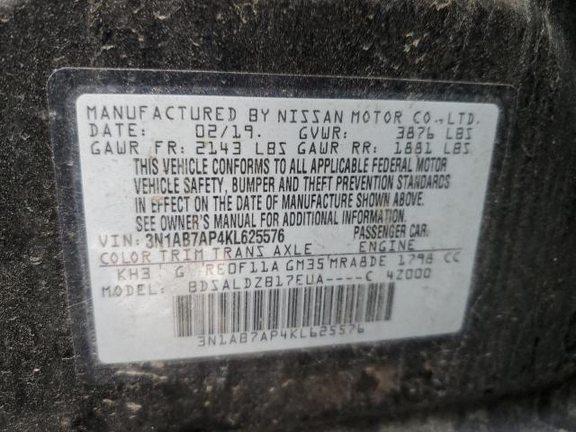 Photo 11 VIN: 3N1AB7AP4KL625576 - NISSAN SENTRA 