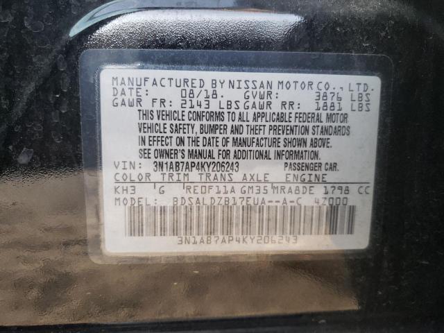 Photo 12 VIN: 3N1AB7AP4KY206243 - NISSAN SENTRA S 