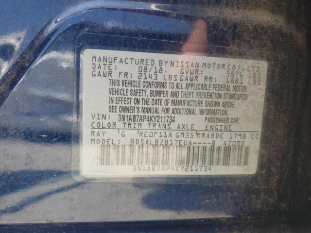 Photo 11 VIN: 3N1AB7AP4KY211734 - NISSAN SENTRA 