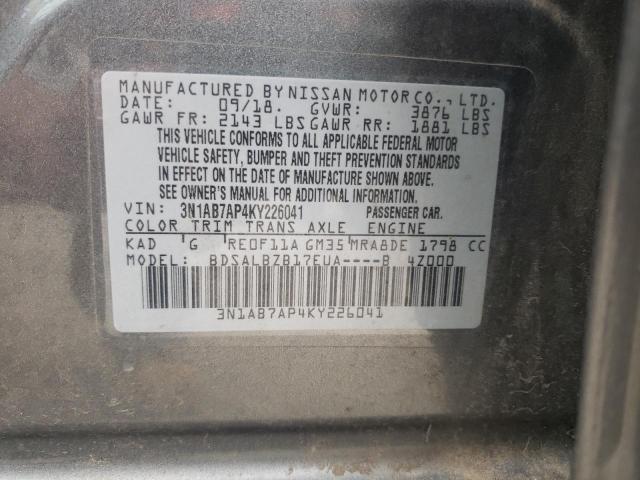 Photo 11 VIN: 3N1AB7AP4KY226041 - NISSAN SENTRA S 