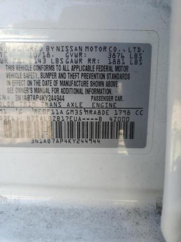 Photo 9 VIN: 3N1AB7AP4KY244944 - NISSAN SENTRA S 