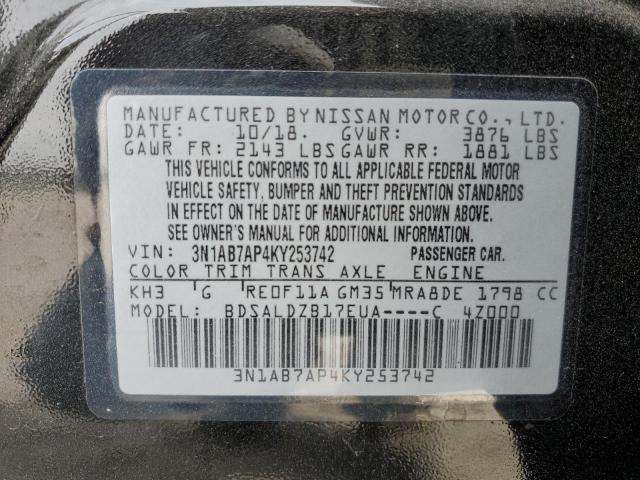 Photo 11 VIN: 3N1AB7AP4KY253742 - NISSAN SENTRA 