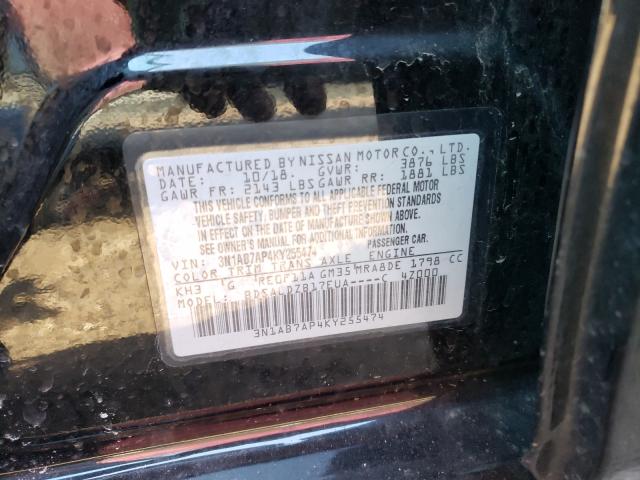 Photo 9 VIN: 3N1AB7AP4KY255474 - NISSAN SENTRA S 