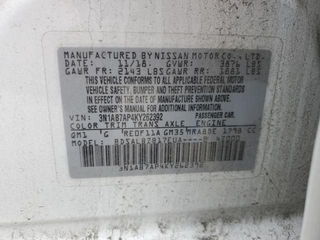 Photo 11 VIN: 3N1AB7AP4KY262392 - NISSAN SENTRA 