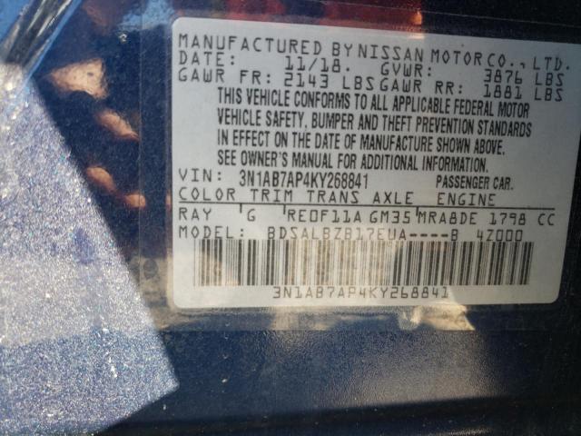 Photo 9 VIN: 3N1AB7AP4KY268841 - NISSAN SENTRA 