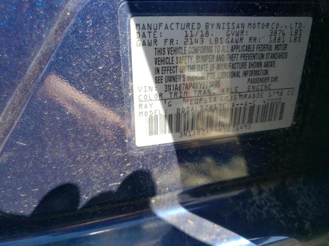 Photo 11 VIN: 3N1AB7AP4KY271495 - NISSAN SENTRA 