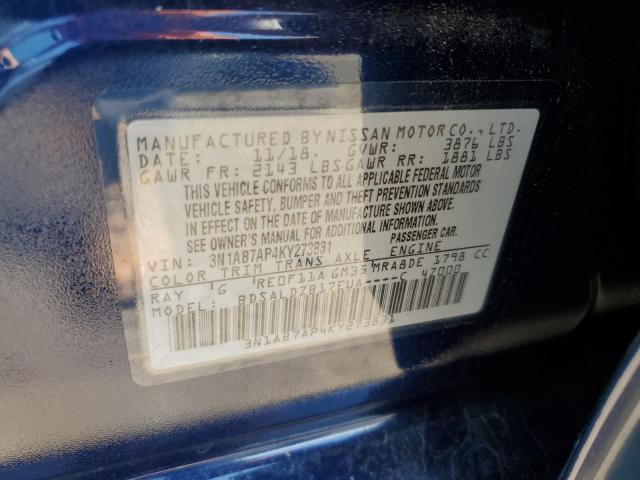 Photo 11 VIN: 3N1AB7AP4KY273831 - NISSAN SENTRA S 