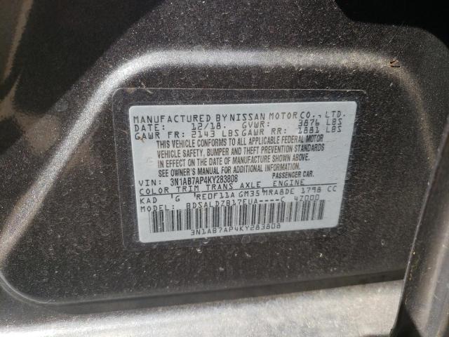 Photo 12 VIN: 3N1AB7AP4KY283808 - NISSAN SENTRA S 