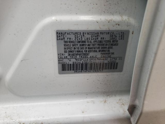 Photo 9 VIN: 3N1AB7AP4KY288247 - NISSAN SENTRA S 