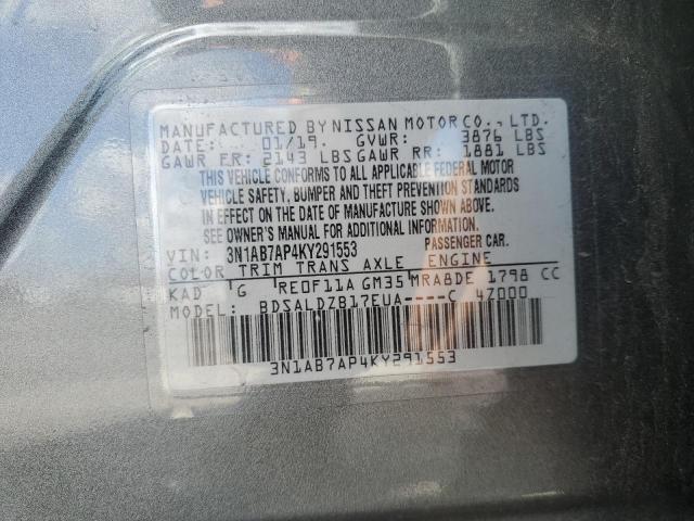 Photo 11 VIN: 3N1AB7AP4KY291553 - NISSAN SENTRA 