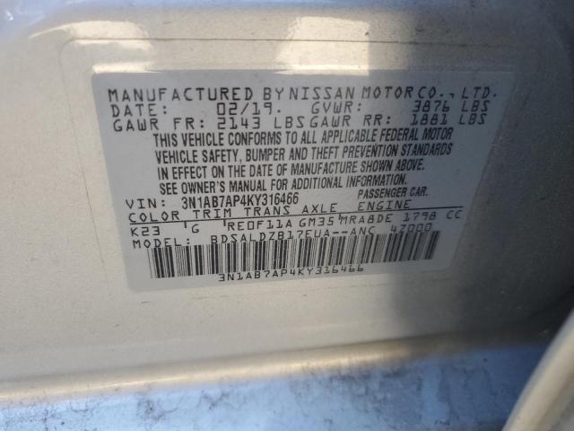 Photo 11 VIN: 3N1AB7AP4KY316466 - NISSAN SENTRA 