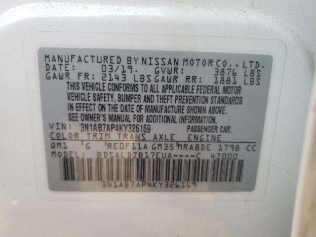 Photo 9 VIN: 3N1AB7AP4KY326169 - NISSAN SENTRA S 