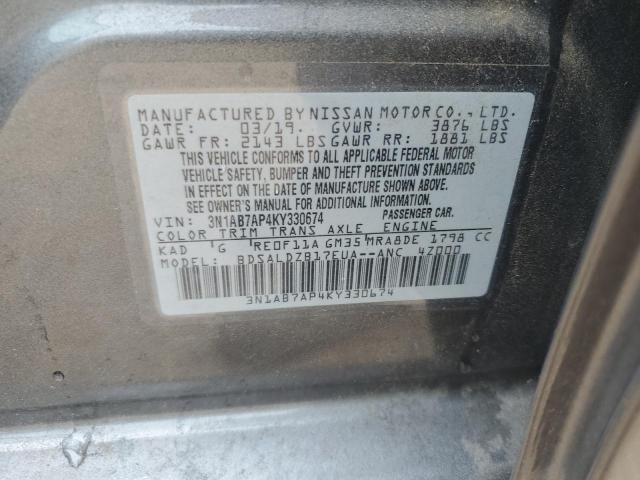 Photo 11 VIN: 3N1AB7AP4KY330674 - NISSAN SENTRA S 