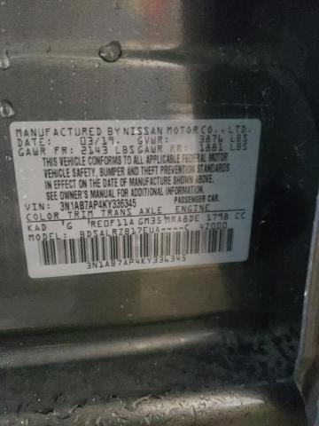 Photo 12 VIN: 3N1AB7AP4KY336345 - NISSAN SENTRA S 