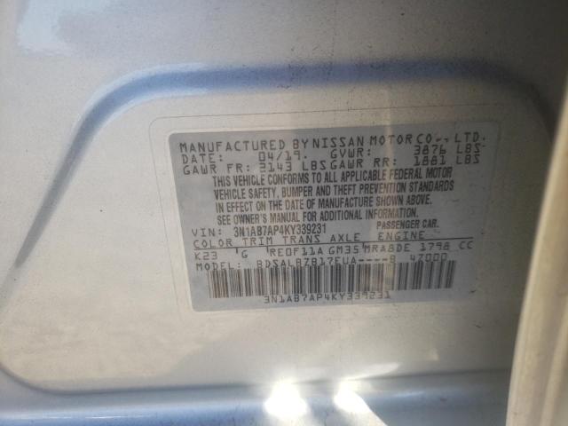 Photo 9 VIN: 3N1AB7AP4KY339231 - NISSAN SENTRA S 